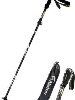 Aluminum Collapsible Ultralight Travel Trekking Hiking Pole for Men and Women